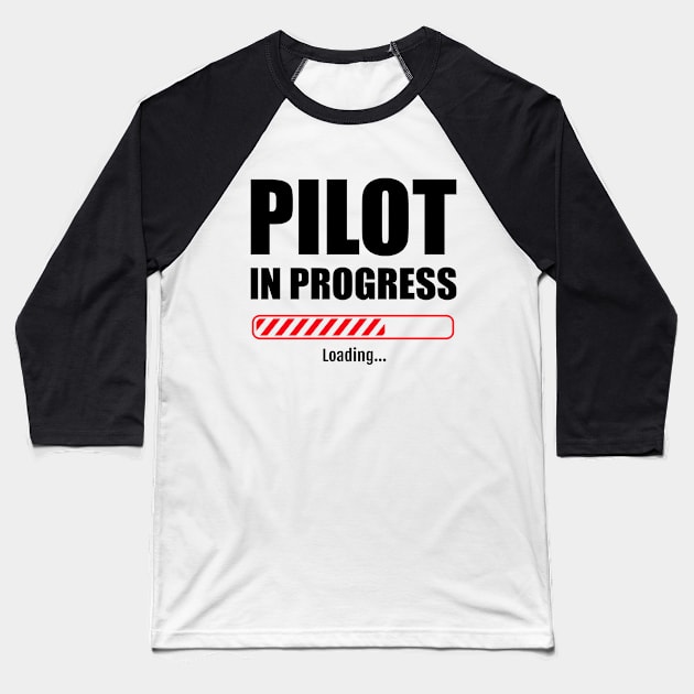 Pilot in progress red bar Baseball T-Shirt by VFR Zone